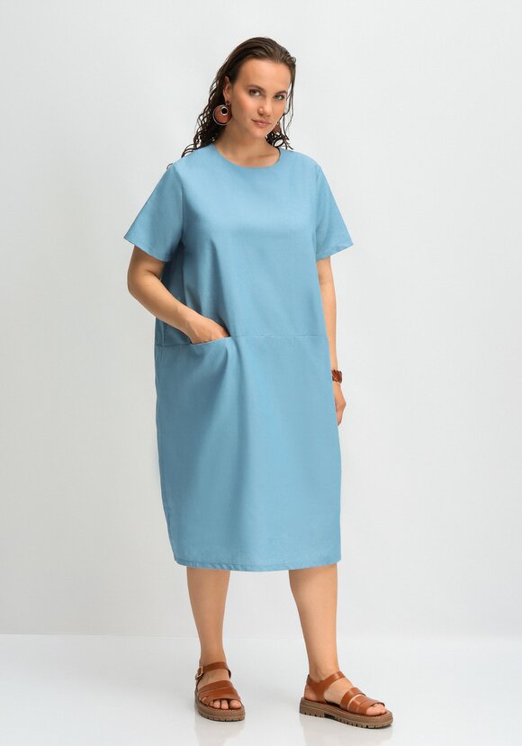 Платье свободного кроя с потайными карманами шир.  580, рис. 15