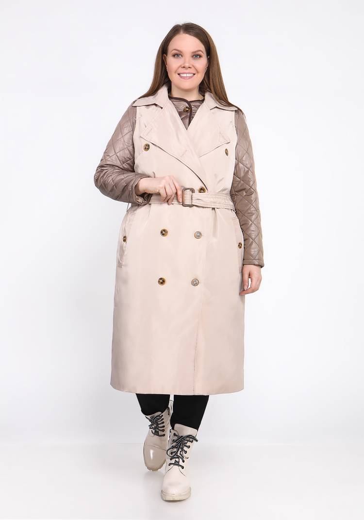 Пальто с окантовкой контрастной лентой шир.  750, рис. 2