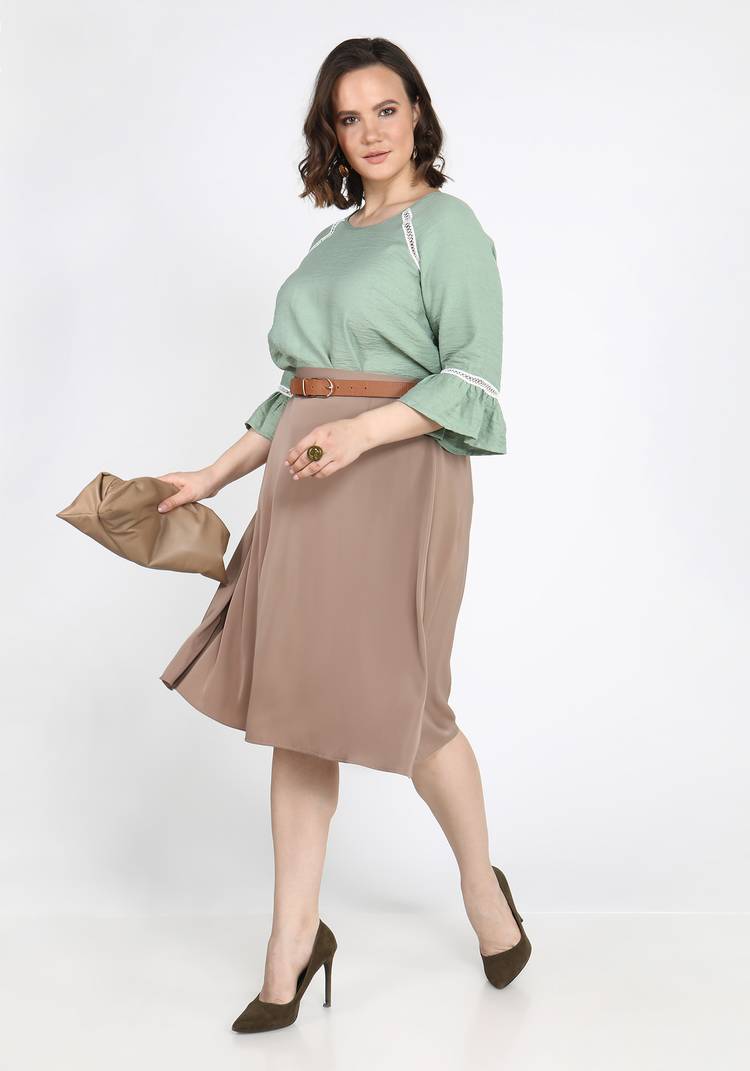 Блуза с вставками из кружева шир.  750, рис. 6