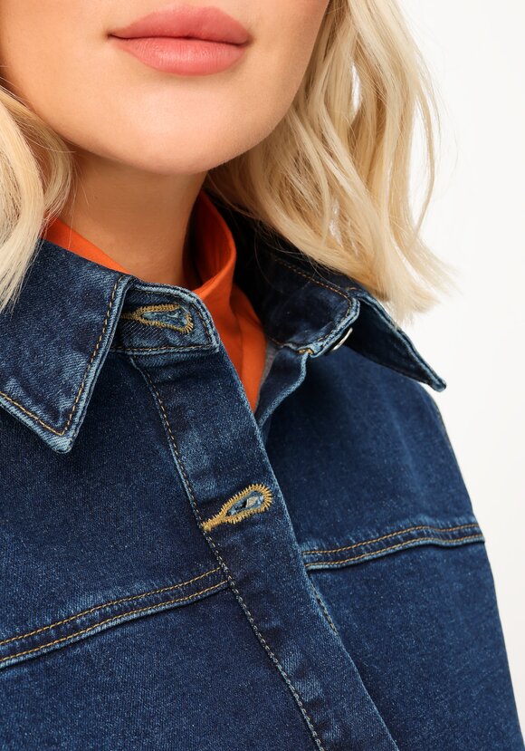 Джинсовая куртка с принтом на спине шир.  580, рис. 18