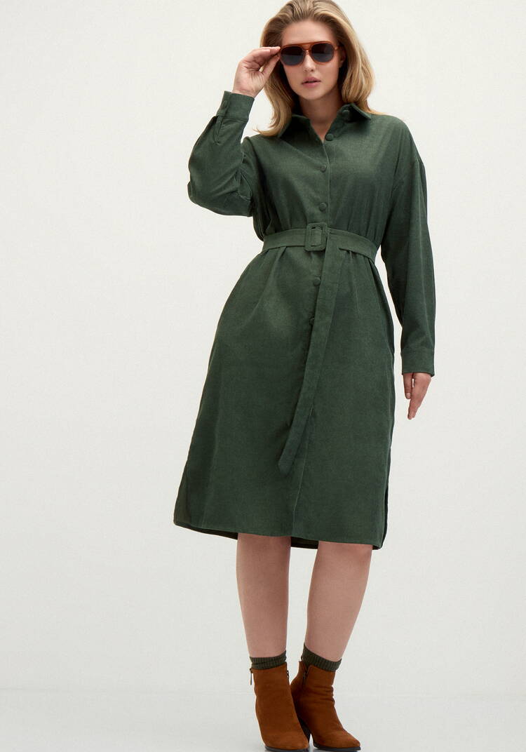 Платье-рубашка с отложным воротом шир.  750, рис. 9