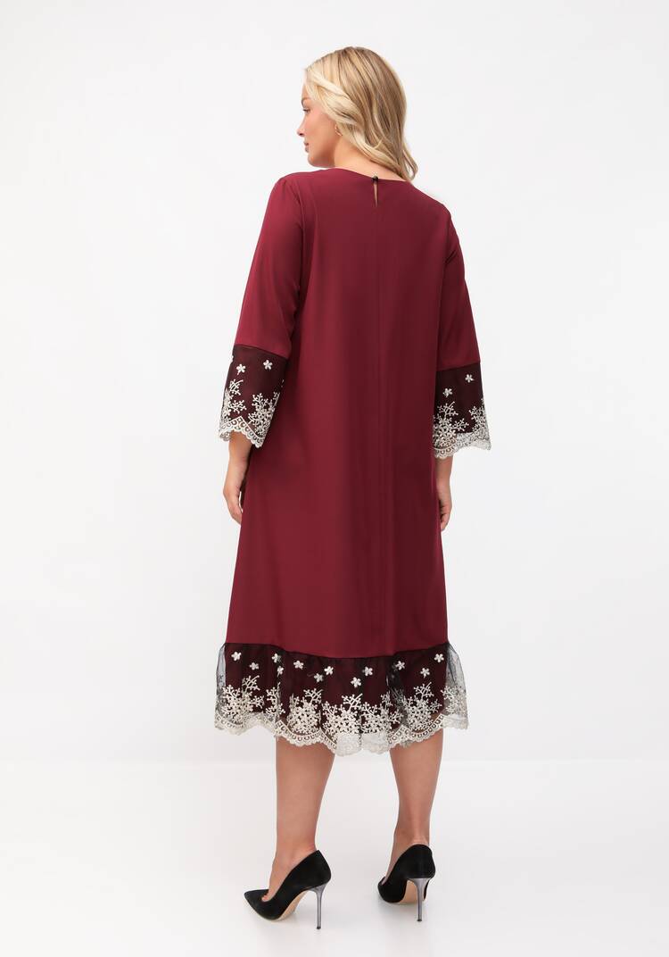 Платье с отделкой кружевом шир.  750, рис. 3