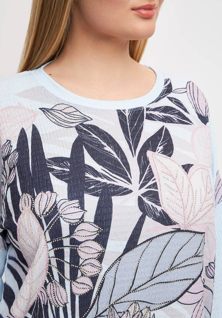 Блуза с цветочным принтом Амелия шир.  750, рис. 5