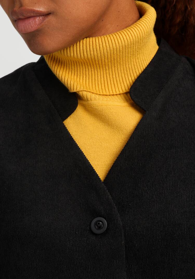 Жилет из вельвета с карманами шир.  750, рис. 5