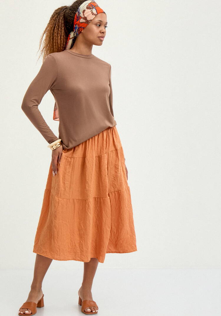 Юбка с ярусами на резинке шир.  750, рис. 13