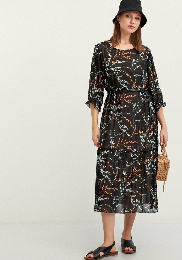 Платье с цветочным принтом шифоновое шир.  580, рис. 23