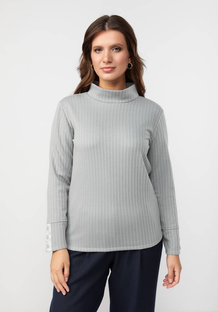 Водолазка с декором на рукавах шир.  750, рис. 16