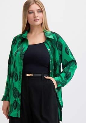 Блуза свободного кроя с застежкой