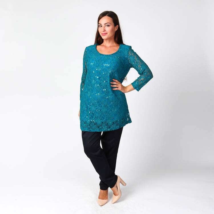 Туника из ажурной ткани шир.  750, рис. 9