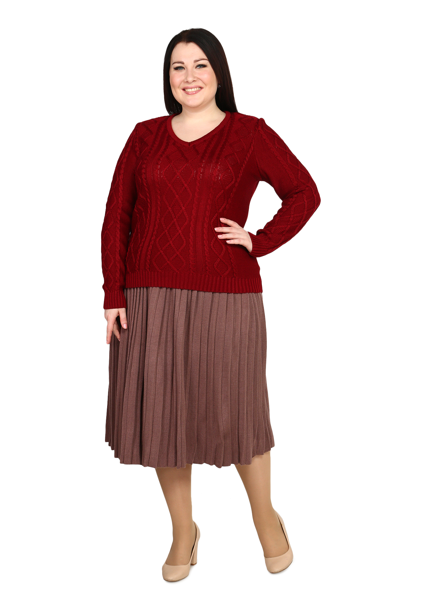 Пуловер  "Вечная Любовь" Ariadna, размер 48, цвет красный - фото 2