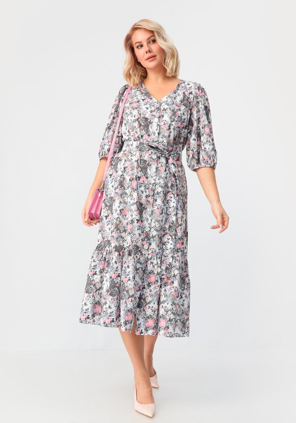 Платье с объемным рукавом свободного кроя шир.  580, рис. 10