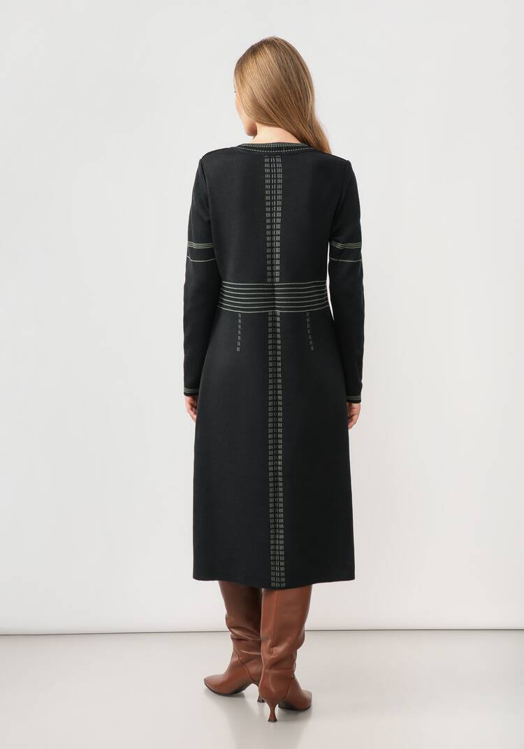 Платье миди с длинным рукавом и разрезом шир.  750, рис. 3