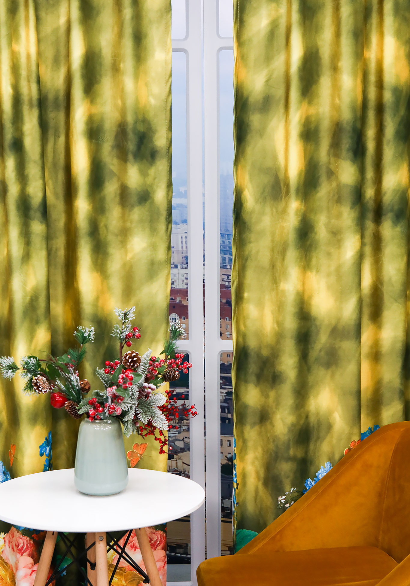 Портьеры бархатные "Амальфи", цвет бежевый, размер 150x270 - фото 6