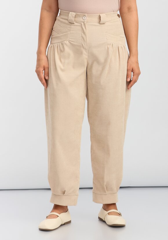 Брюки-бананы с манжетами по низу шир.  580, рис. 29