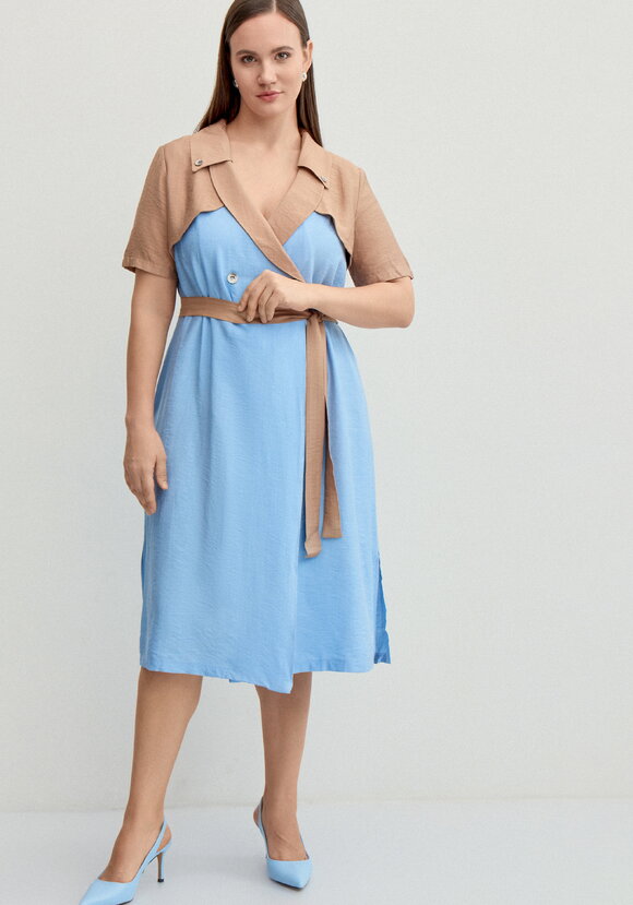 Платье с контрастными плечиками шир.  580, рис. 14