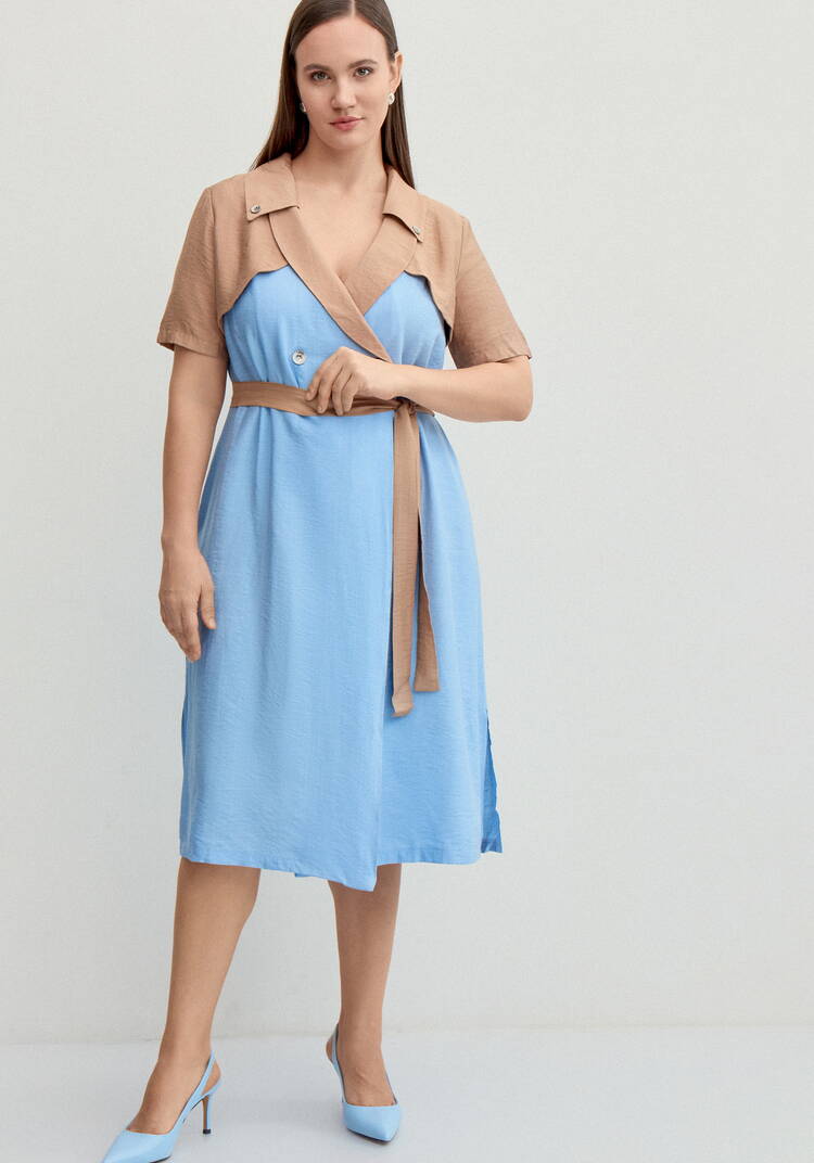 Платье с контрастными плечиками шир.  750, рис. 14