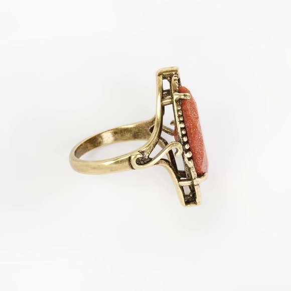 Комплект (серьги, кольцо) Капля авантюрина шир.  580, рис. 11