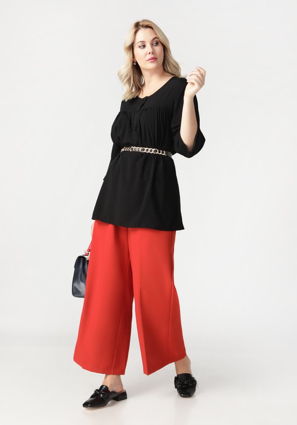 Блуза свободного кроя на пуговичках шир.  580, рис. 23