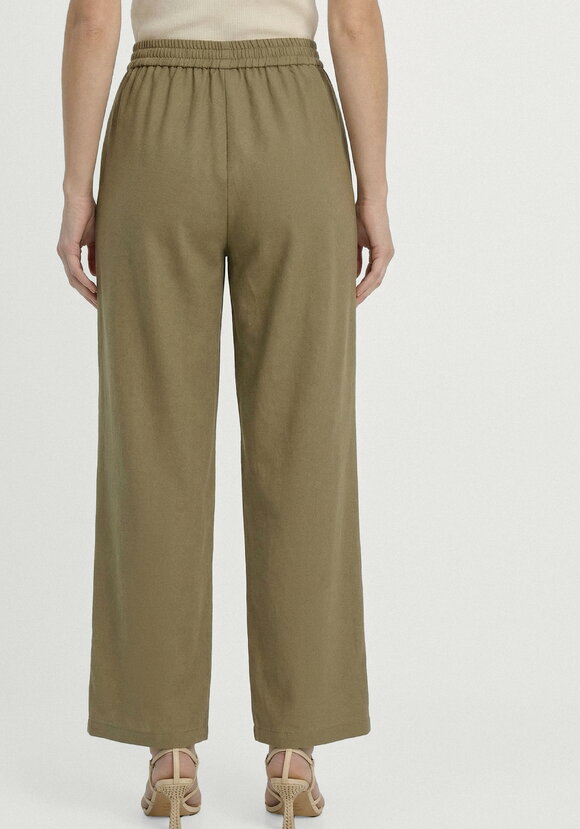 Брюки от бедра прямые изо льна шир.  580, рис. 7