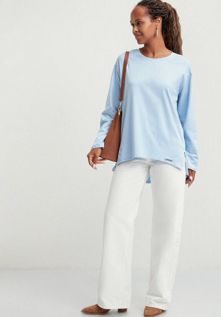 Туника свободного силуэта с разрезами шир.  750, рис. 18