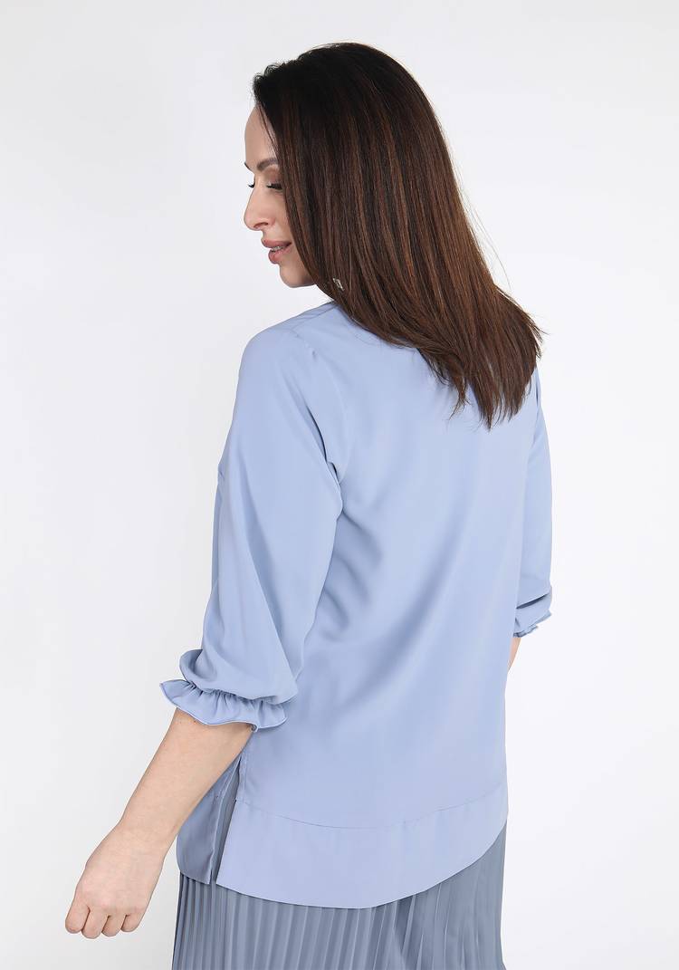 Блуза однотонная с рукавом на резинке шир.  750, рис. 10