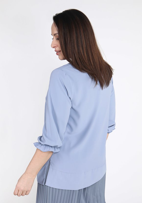 Блуза однотонная с рукавом на резинке шир.  580, рис. 10