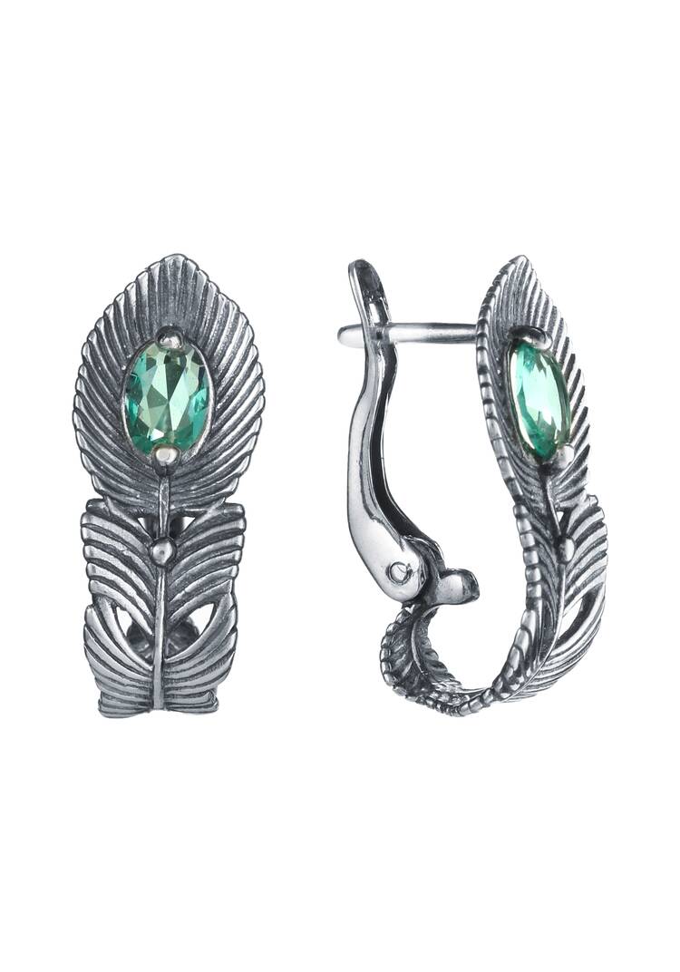 Серьги серебряные Вдохновение шир.  750, рис. 1