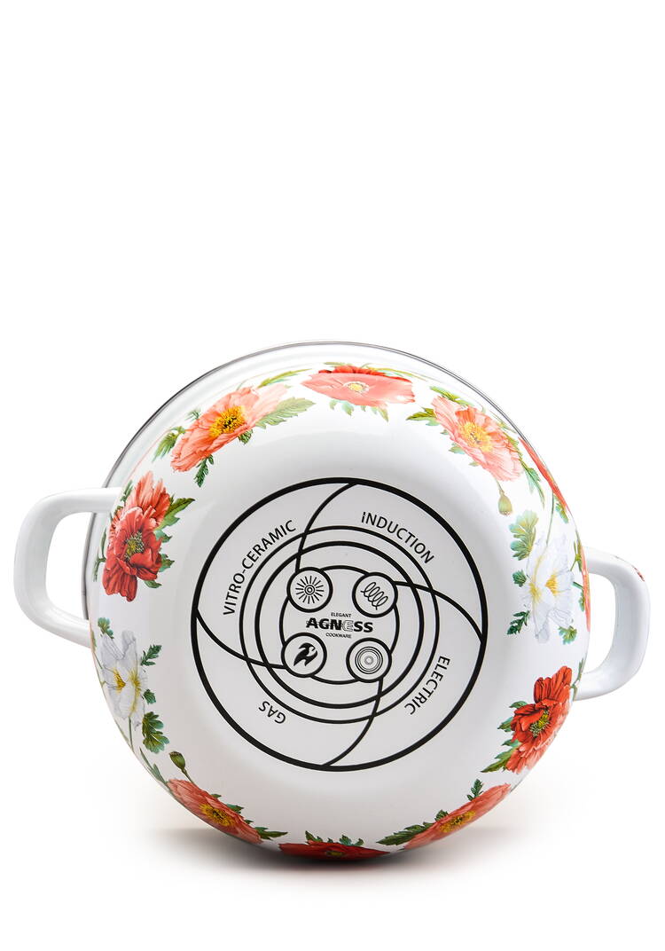 Кастрюля эмалированная с крышкой Маки шир.  750, рис. 13