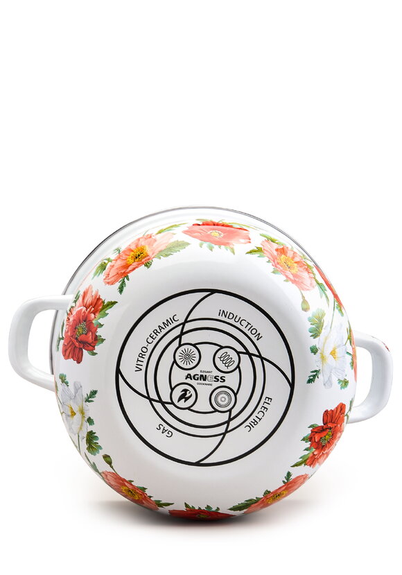 Кастрюля эмалированная с крышкой Маки шир.  580, рис. 13