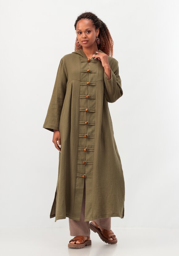 Кардиган удлиненный с капюшоном шир.  580, рис. 1