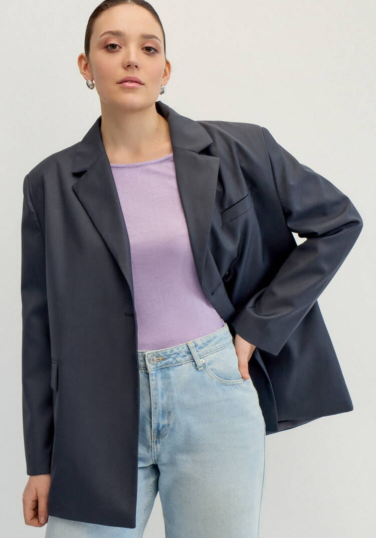 Джемпер свободный с горлом лодочкой шир.  750, рис. 15