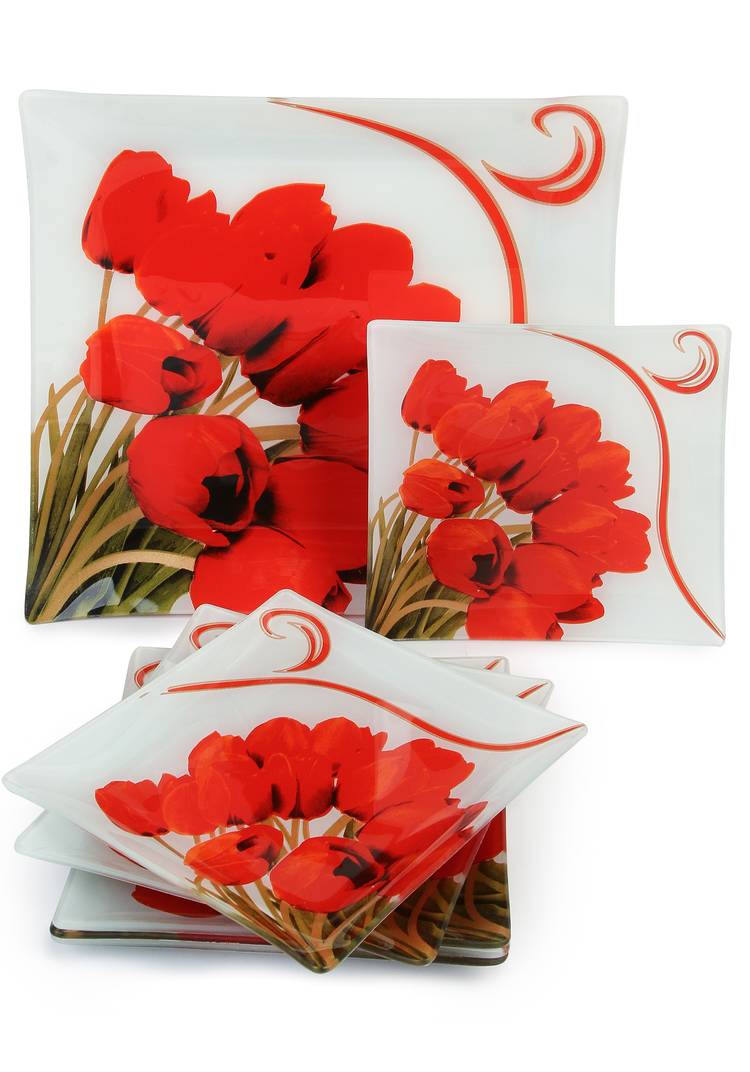 Набор из 6 тарелок и 1 блюда шир.  750, рис. 17