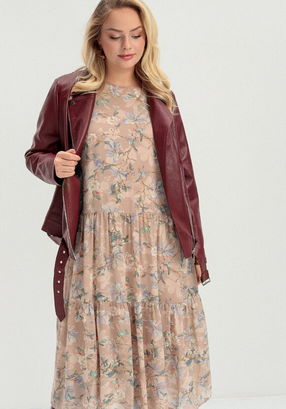 Платье ярусное с цветочным принтом шир.  580, рис. 17