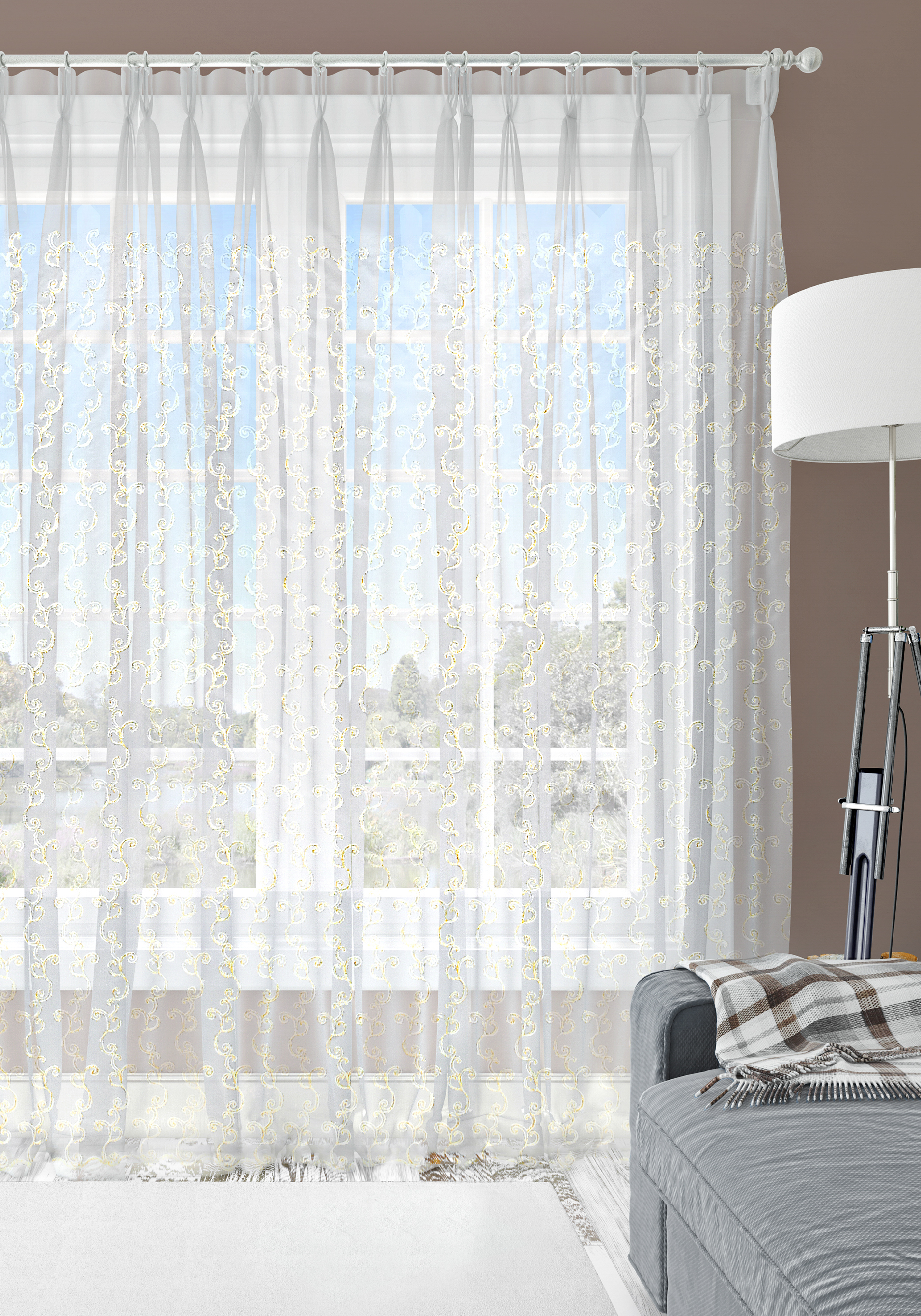 Тюль с блеском "Княжна"