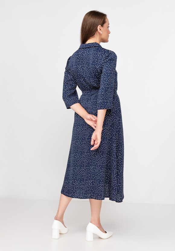 Платье-рубашка в горошек Полькадот шир.  580, рис. 2