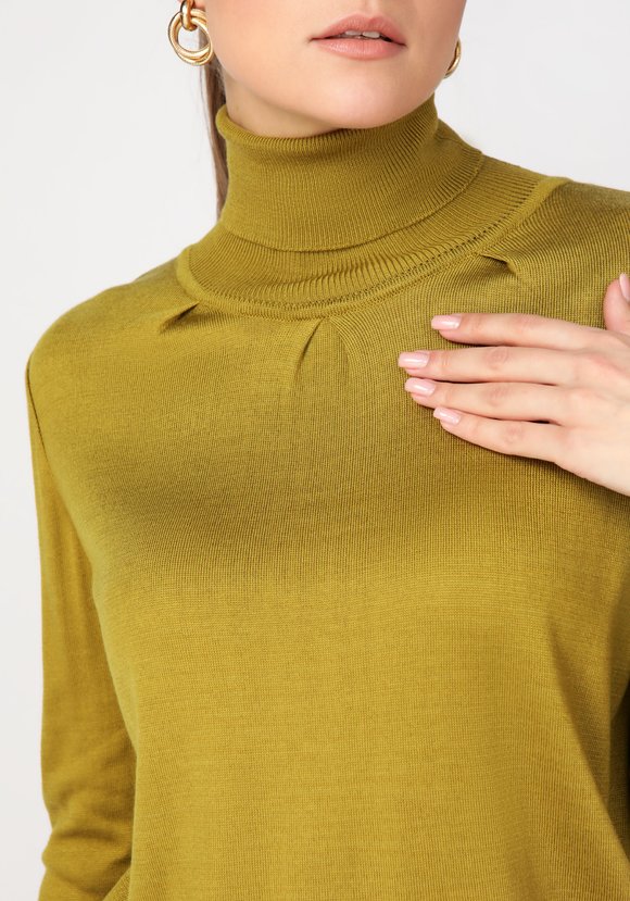 Джемпер женский со складками по полочке шир.  580, рис. 6