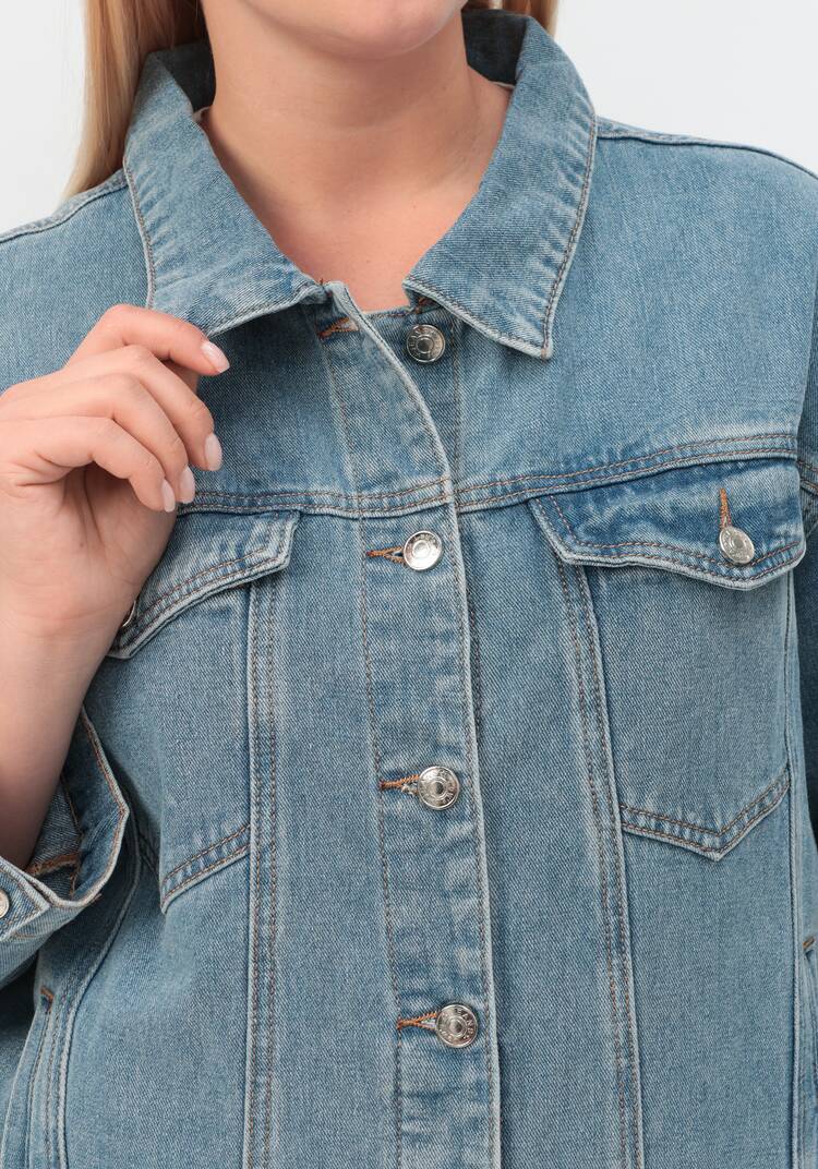 Джинсовая куртка Молли шир.  750, рис. 5