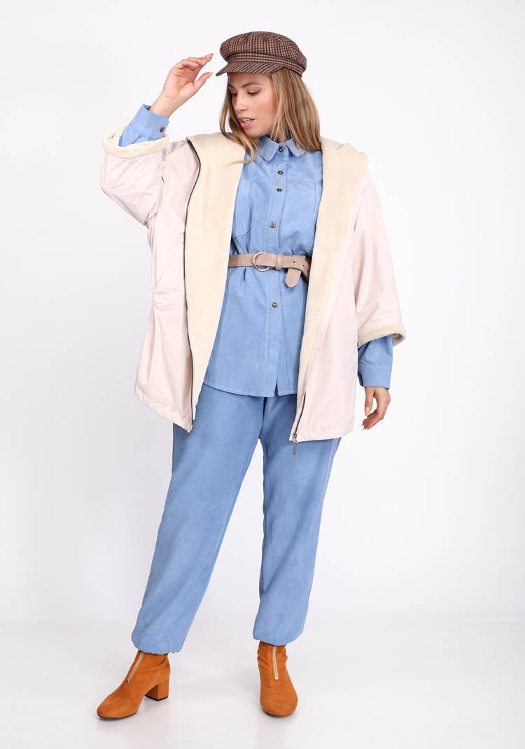 Куртка с капюшоном на подкладке из эко-меха шир.  750, рис. 3