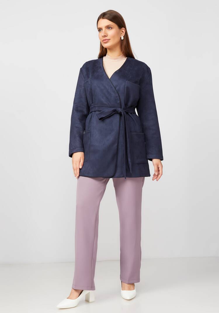 Жакет с карманами из эко-замши шир.  750, рис. 21