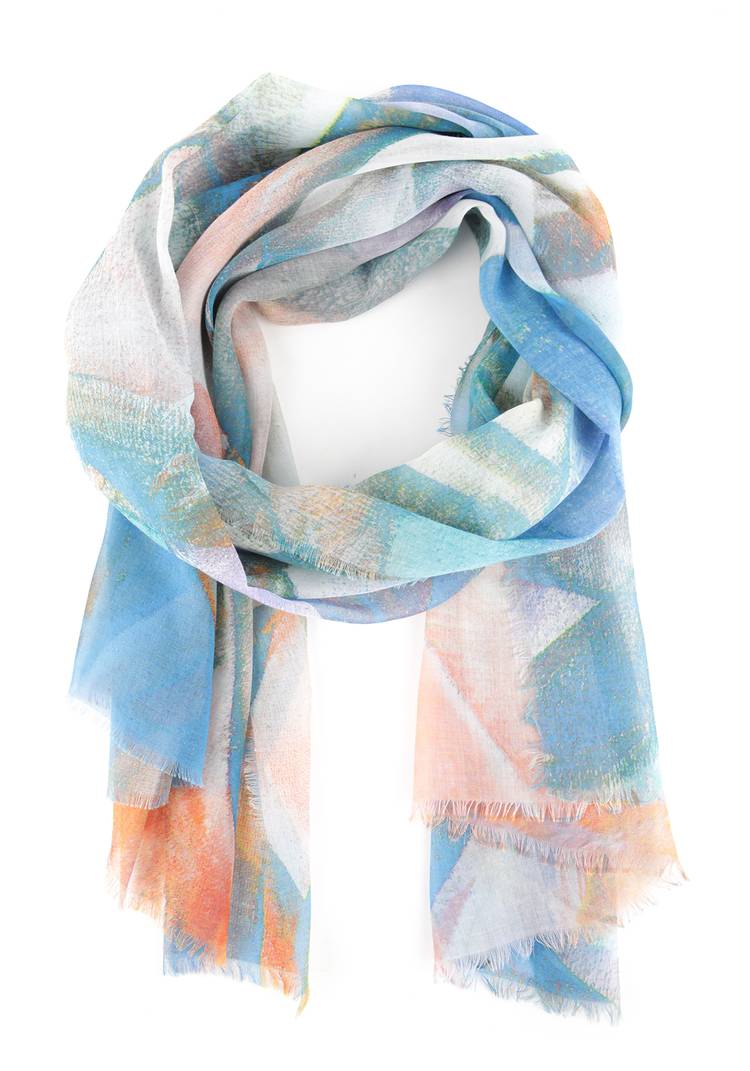 Палантин с акварельным принтом шир.  750, рис. 3