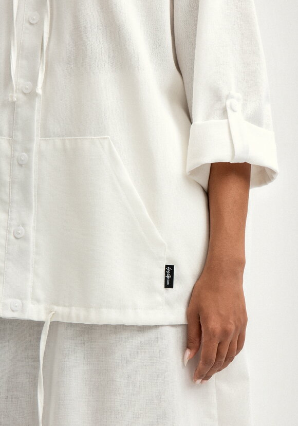 Пыльник изо льна с капюшоном шир.  580, рис. 14