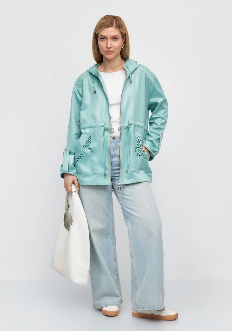 Ветровка с ажурным узором на карманах шир.  750, рис. 17