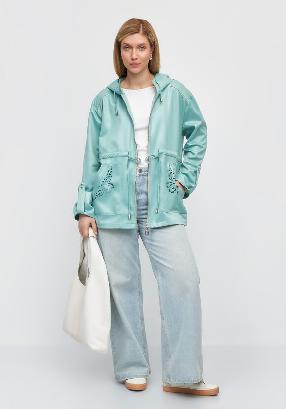 Ветровка с ажурным узором на карманах шир.  580, рис. 17