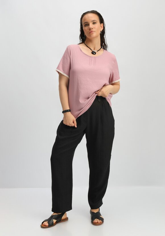 Футболка с кружевными вставками на рукавах шир.  580, рис. 16