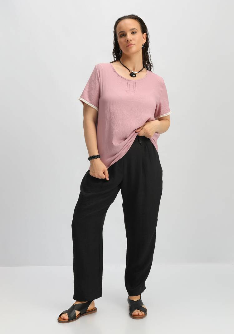 Футболка с кружевными вставками на рукавах шир.  750, рис. 16