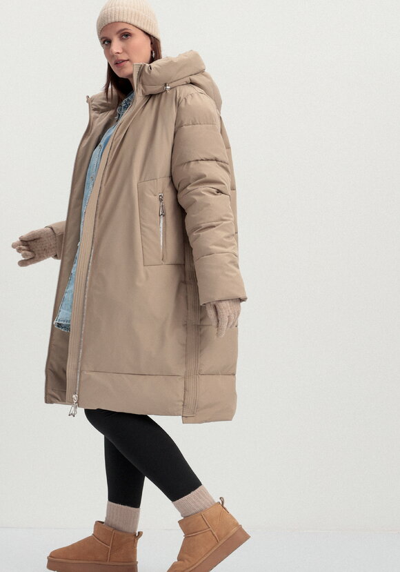 Пуховик с боковыми карманами на молнии шир.  580, рис. 21