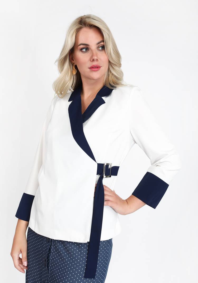 Жакет с контрастными манжетами шир.  750, рис. 7