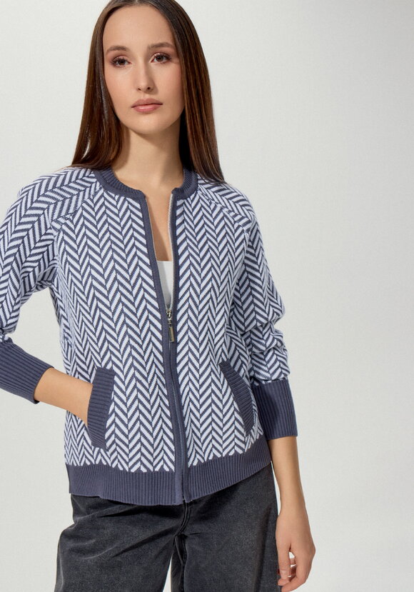 Бомбер женский на молнии с широкими манжетами шир.  580, рис. 7