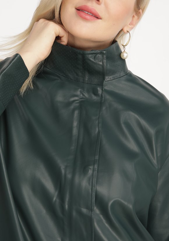 Куртка из экокожи с воротником-стойкой шир.  580, рис. 4