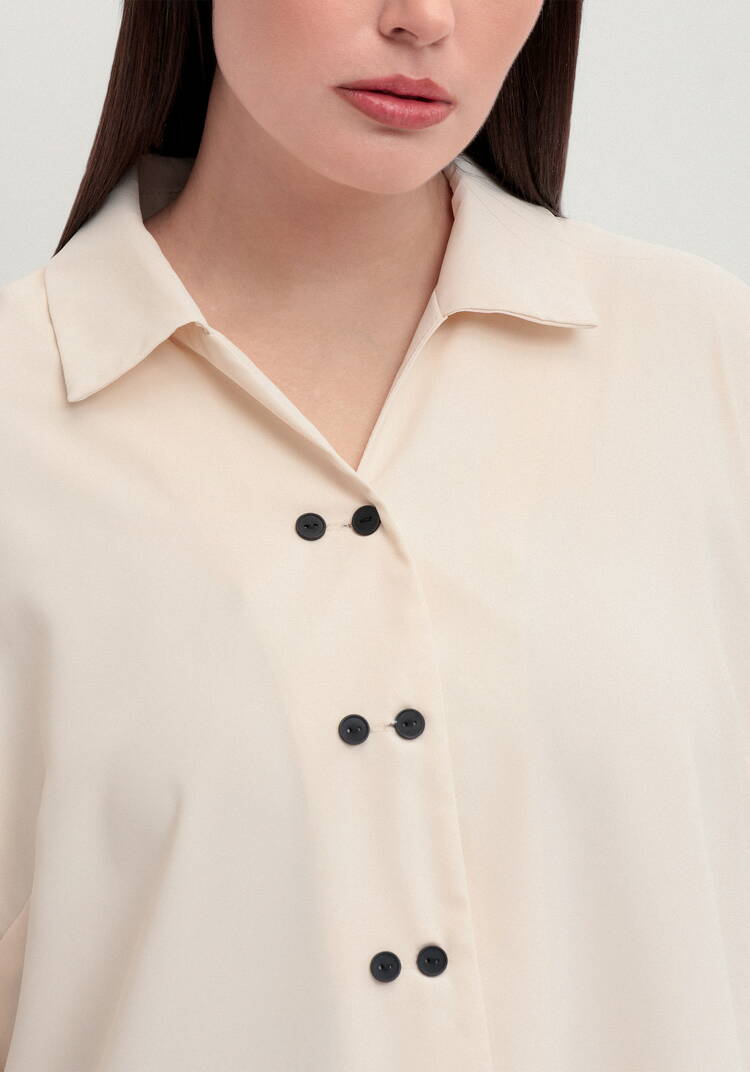 Рубашка с контрастными пуговицами шир.  750, рис. 14